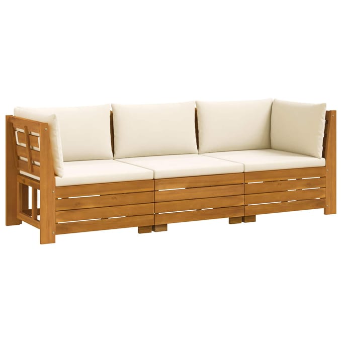 vidaXL - 3 - st - Buiten - bank - set - Massief - Acacia - Hout - Bruin