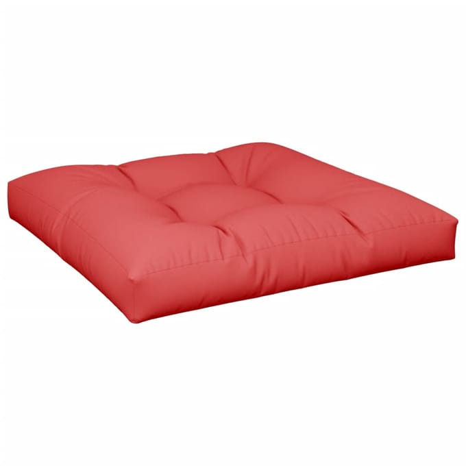 vidaXL - Palletkussen - 80x80x12 - cm - stof - rood
