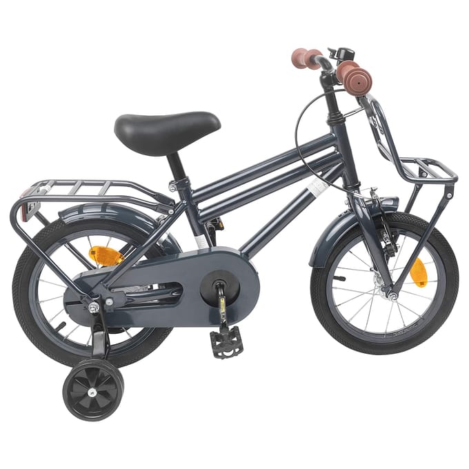 vidaXL - Kinderfiets - 12 - Inch - voor - 2-4 - jaar - oud - Donkergrijs