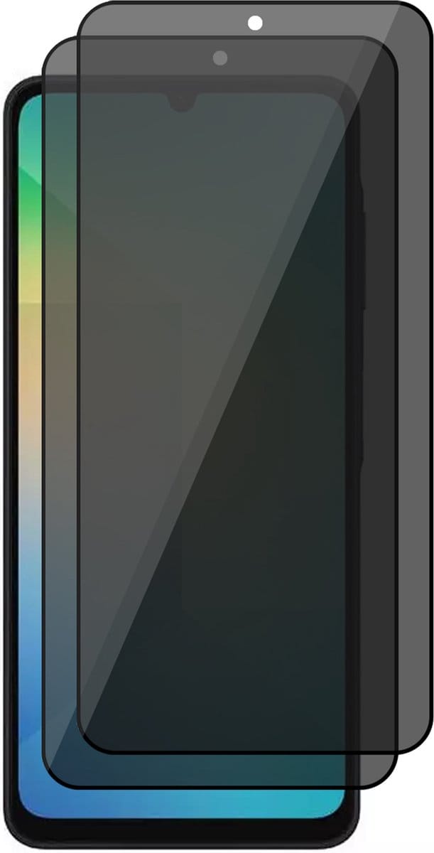 Privacy Screenprotector geschikt voor Samsung Galaxy A06 - 2x Volledig Dekkend Glas Screen Protector