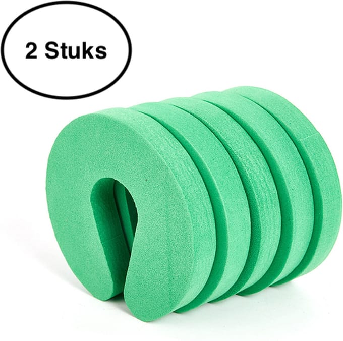 Schuim Deurstopper - set van 2 - deurbuffer - Groen