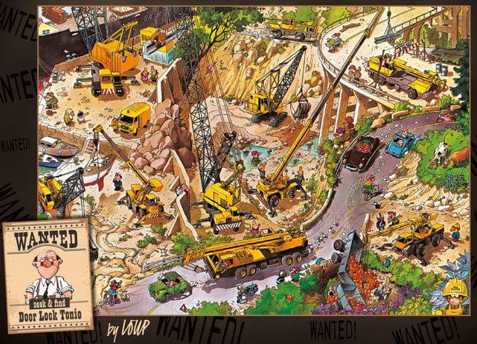 Heye puzzel Lock Tonio Wanted! 1000 stukjes cartoon puzzel.