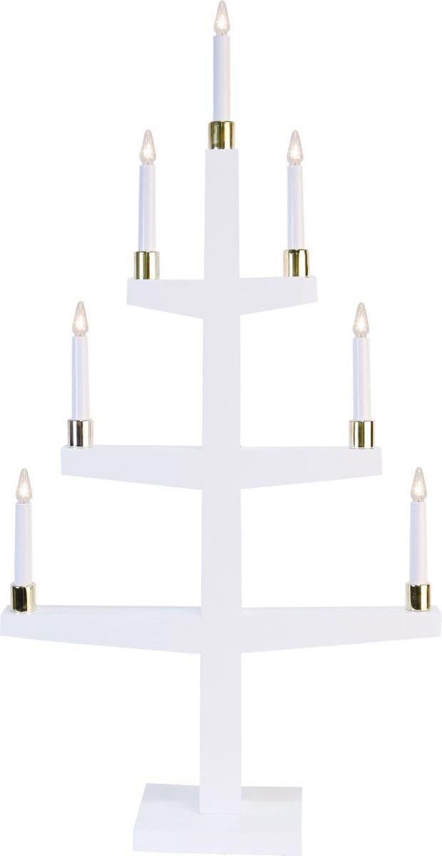 Star Trading LED-kandelaar 'Halla', zevenarmig, wit, 90cm