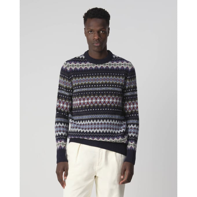 JC Rags Ramble Jersey Round Neck Sky Captain Taille: S | Pulls Outlet | Homme