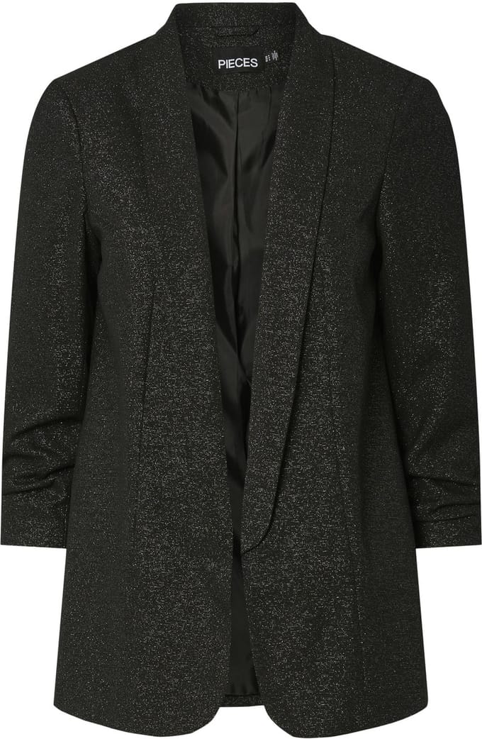 Pieces Blazer Pcbosella 3/4 Glitter Blazer Noos 17151036 Black/silver Dames Maat - XS