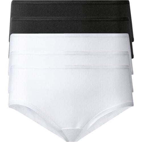 ESMARA 5 dames hipsters (Zwart/wit, XS (32/34))
