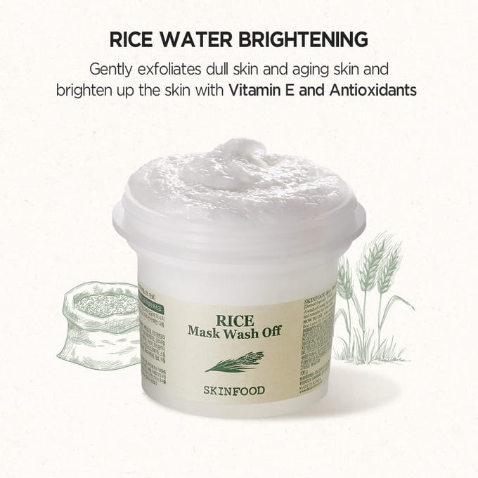 SKINFOOD Rice Mask Wash Off 120gr white