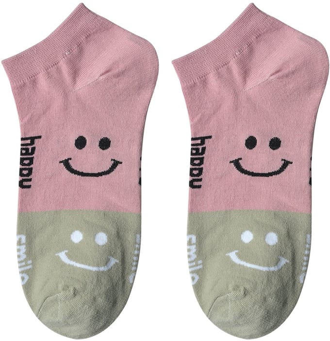 Clayre & Eef Grappige Sokken one size Roze Polyester smile
