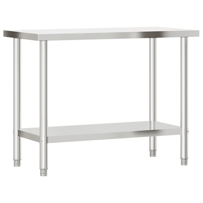 Vidaxl Table de Travail de Cuisine, 110X55X85 Cm, Acier Inoxydable
