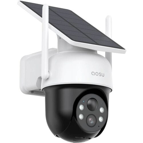 AOSU SolarCam D1 Classic - Beveiligingscamera - 2K Beeld - 2-Weg Audio - 360° Zicht & AI Tracking