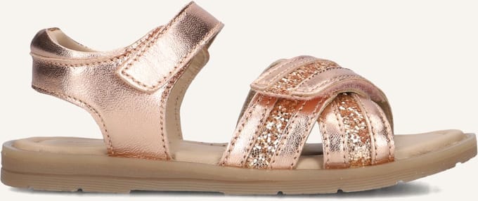 Ton & Ton Meisjes Platte sandalen - Sabrine - Bronskleurig - Textiel - - Maat 30