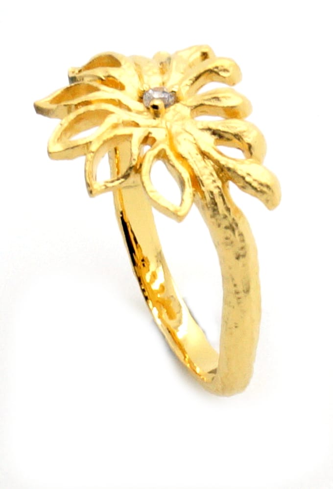 Orphelia Dames 925 Sterling Zilveren Ring - Goud ZR-6027/2