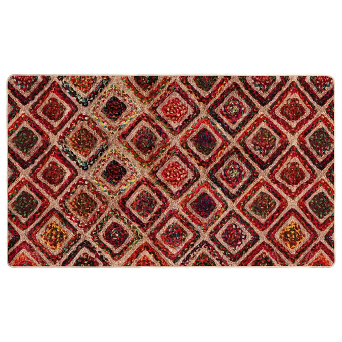 vidaXL - Tapijt - Runner - MARSA - Meerkleurig - 100 - x - 150 - cm - Polyester - en - PVC
