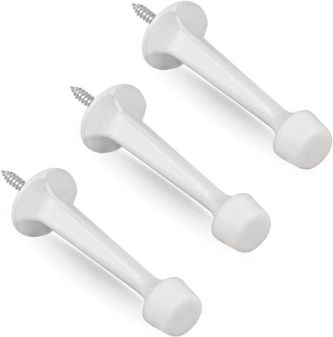 Deurstop - Deurstopper - Muren Beschermen - Zachte Rubberen Punt - 3 stuks - Wit