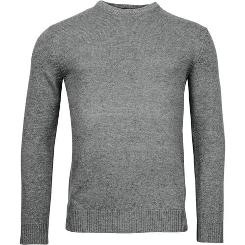Baileys Trui Lamswol Ronde Hals Single Knit Midden Grijs / male