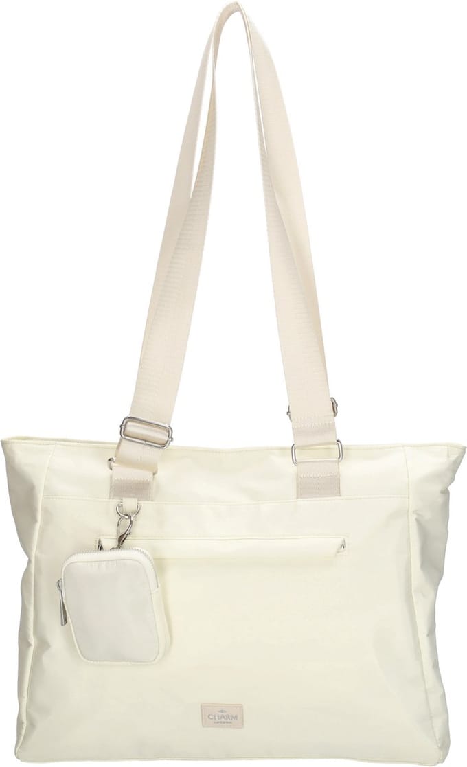 Charm London Odeon Schoudertas Shopper met Etui - Tote Bag - Dames Tas - Gebroken wit
