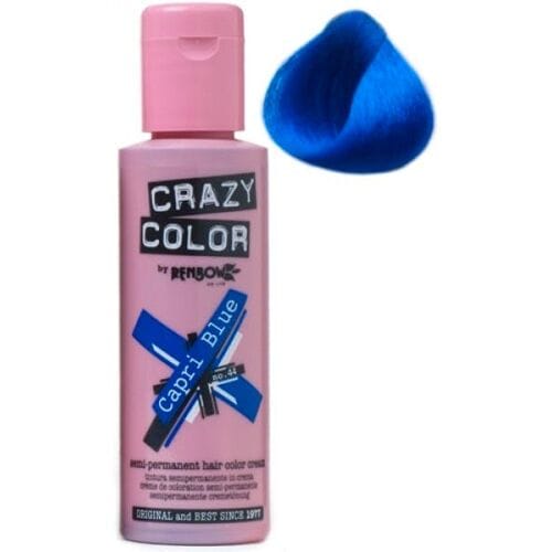 Crazy Color Semi-Permanent Hair Color Cream 44 Capri Blue 100ml