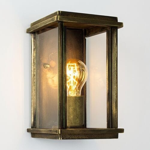 KS Verlichting wandlamp - Capital - S - Buitenlamp - E27 - Vierkant - Glas - Elegant - Brons