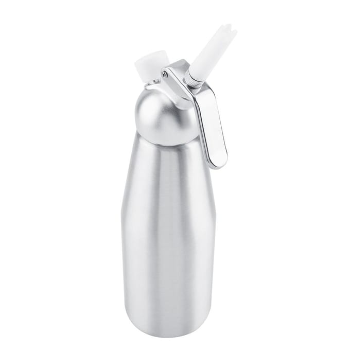 1000ml Draagbare Aluminium Slagroomspuit Schuimer Dessertgereedschap white