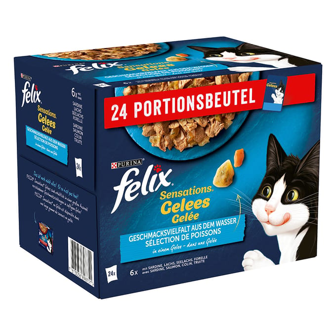 96x85g Vis Selectie Felix Sensations Kattenvoer