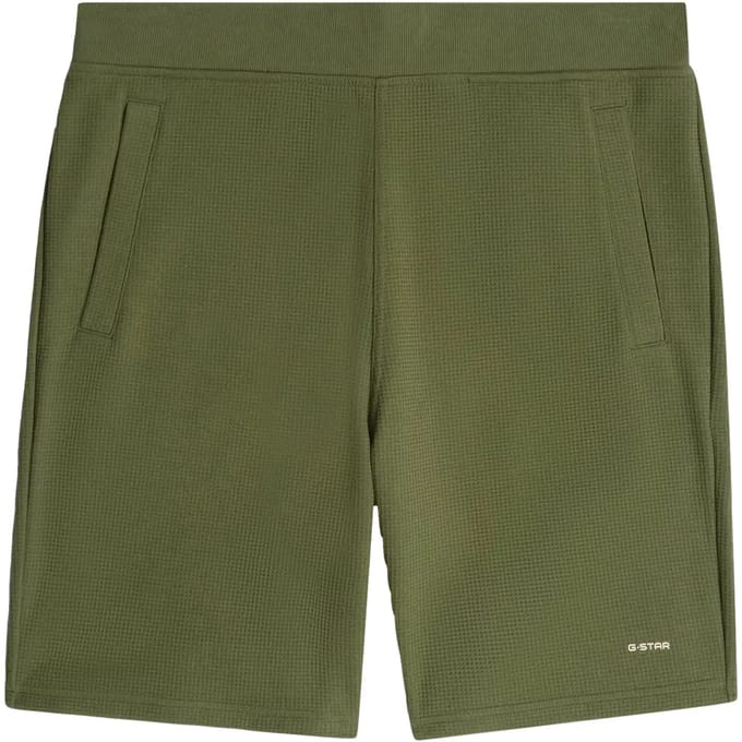 straight fit short met structuurpatroon