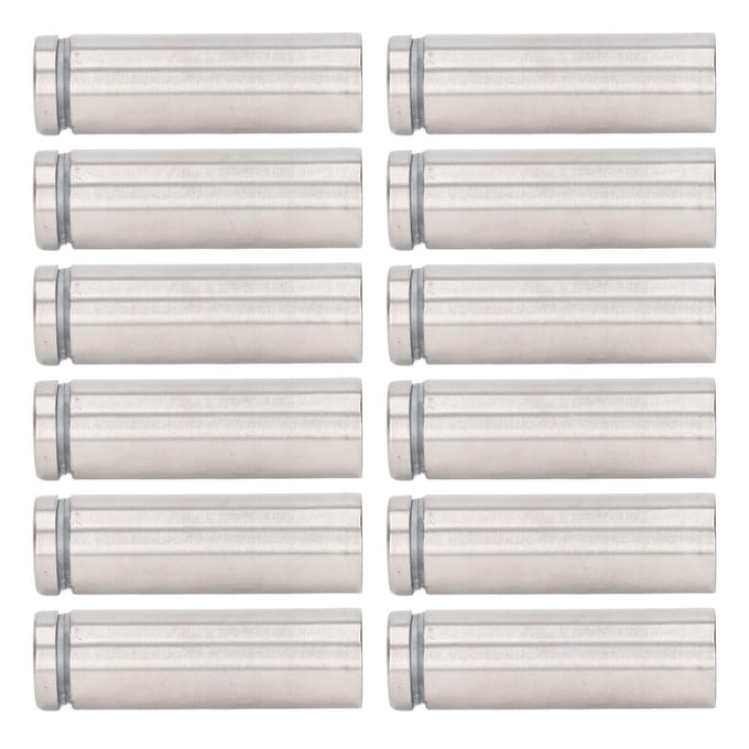 12 Set Advertentieschroefset 19x60mm RVS Afstandsschroef Montage Glas Hardware
