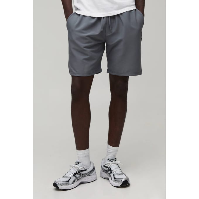 Essential Relaxed Fit Elasticated Tech Shorts | Grey | Size Medium