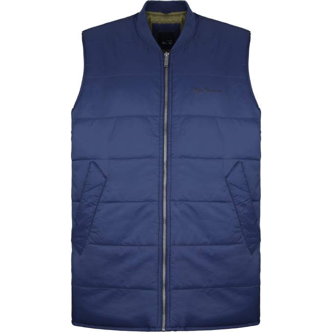Ben Sherman Gewatteerd Heren Navy Gilet