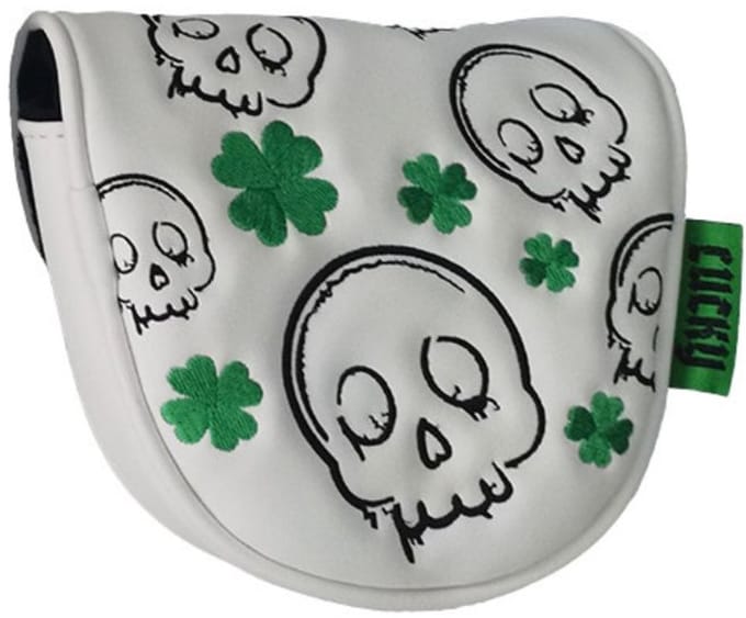 Legend Putter Mallet Headcover Lucky Wit Groen