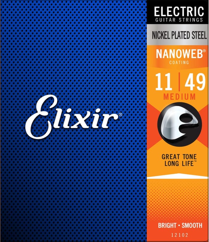 Elixir 12102 Nanoweb Snaren voor Elektrische Gitaar (11-49)