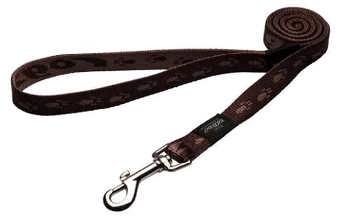 Rogz For Dogs Matterhorn Hondenriem - 16 mm x 1.4 m - Choco