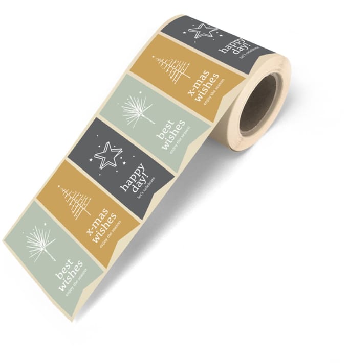 9x Sticker Vaantje Kerst