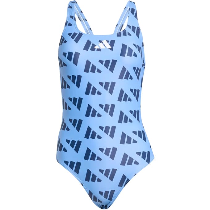Adidas Logo Graphic V-back Zwemkleding Blauw 38 Vrouw