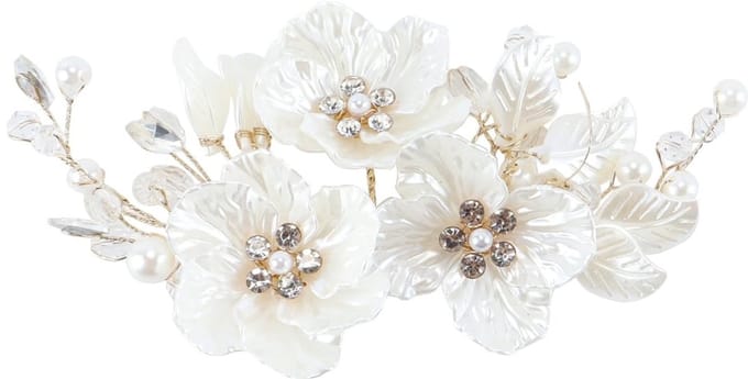 Dailygoods- Bruidshaarspelden Lichtgewicht - Haaraccessoires Bruid - Haaraccessoires Bruiloft - Verstelbaar - Duurzaam - Decoratief Design - Haaraccessoire
