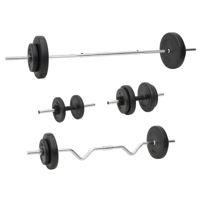 vidaXL Halterset met gewichten 60 kg
