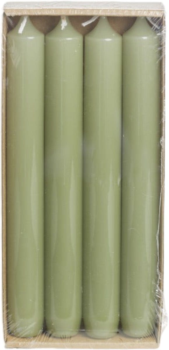 Rustik Lys - Hoogglans - Dinerkaarsen - Eucalyptus - Set van 4  - Ø 2,1  x 19 Centimeter