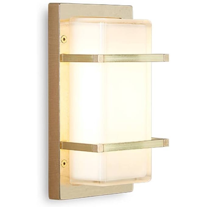 Moretti Luce Buitenwandlamp Ice Cubic 3415, messing natuur