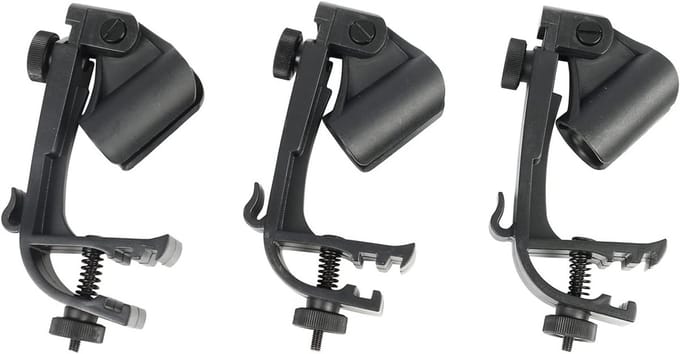 Set van 3 Drum Microfoon Clips voor Randmontage - Flexibele Microfoonbevestiging voor Drums en Percussie