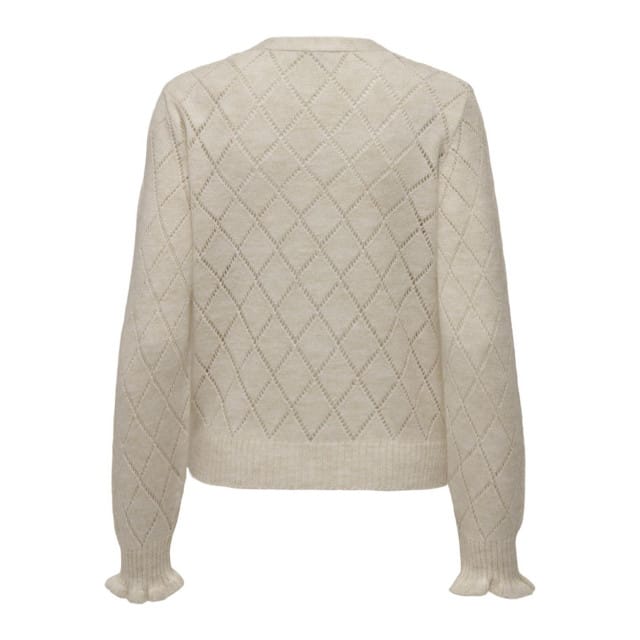 Jacqueline de Yong Jdyletty ls v-neck struc cardi knt ecru