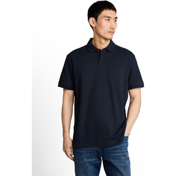 Tom Tailor - Heren polo - Maat L - Mannen - MARINE - katoen
