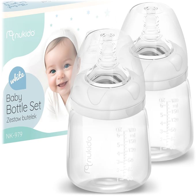 Set van 2 PP flessen voor melk Nukido