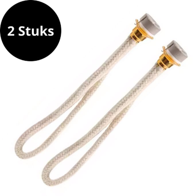 Zoettt Geurbrander lont met steentje 15 cm - Goud - Olielamp