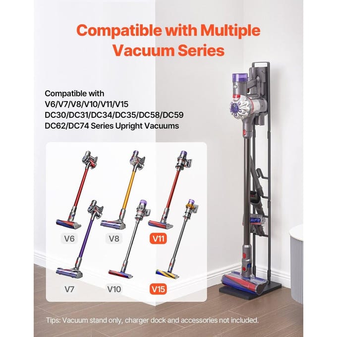 Support de sol pour aspirateur Dyson Multi-Modèles Support de rangement avec 4 crochets