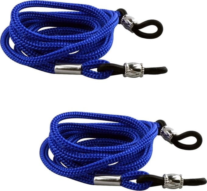 Fako Bijoux® - Brillenkoord - Nylon - Classic - Donkerblauw - 60cm - 2 Stuks