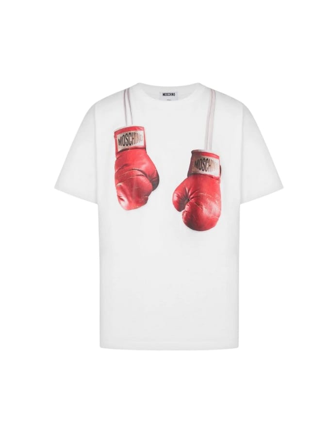 T-shirt man Moschino - t-shirt bio katoen jersey - wit