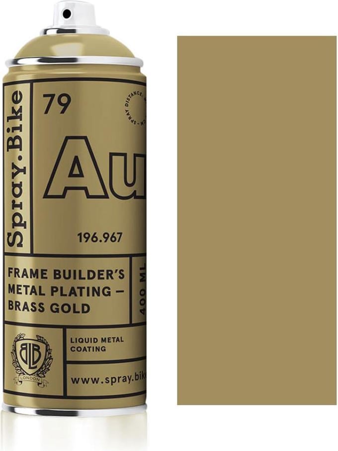 Spray.Bike Messing Gouden Fietsframe Spuitverf - Frame Builder's Metal Plating - Brass Gold - 400ml Spuitbus