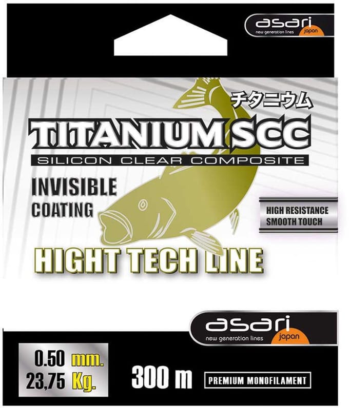 Asari Titanium Scc Monofilament 300 M Grijs 0.400 mm