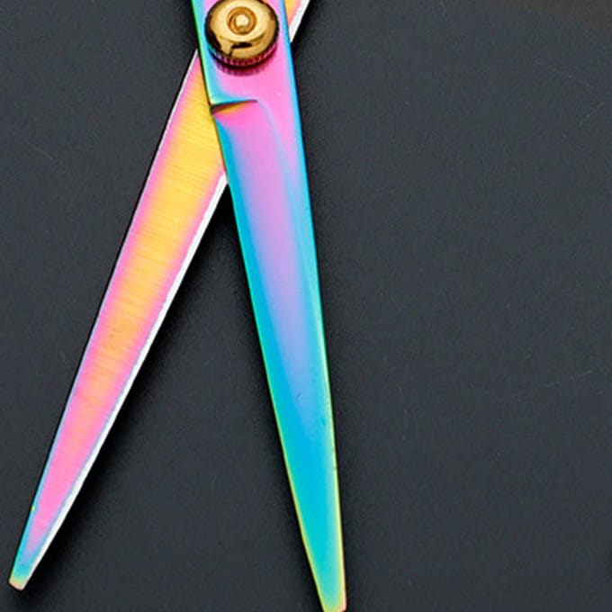 Ciseaux de coupe de cheveux colorés, ciseaux de coiffure professionnels pour salon de coiffure pink