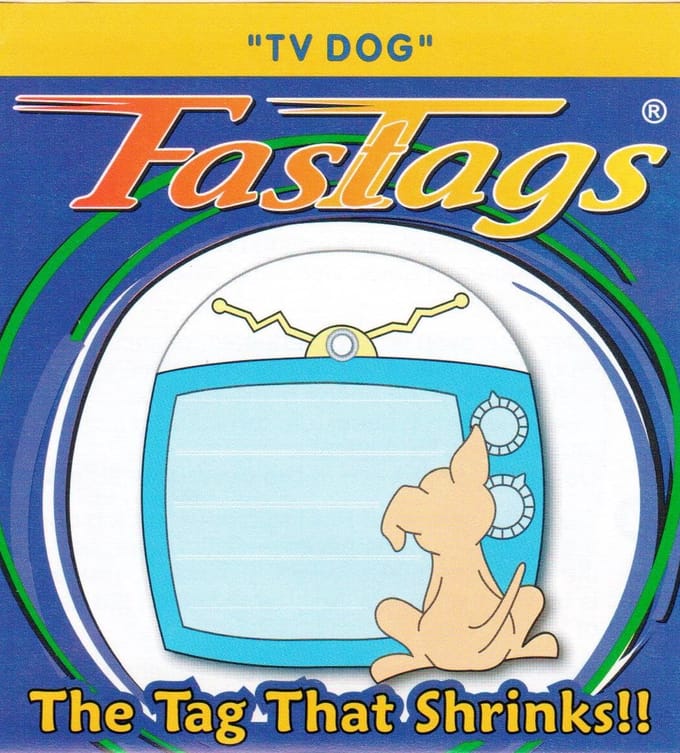 FasTags Hondenpenning om zelf te maken ‘TV Dog’