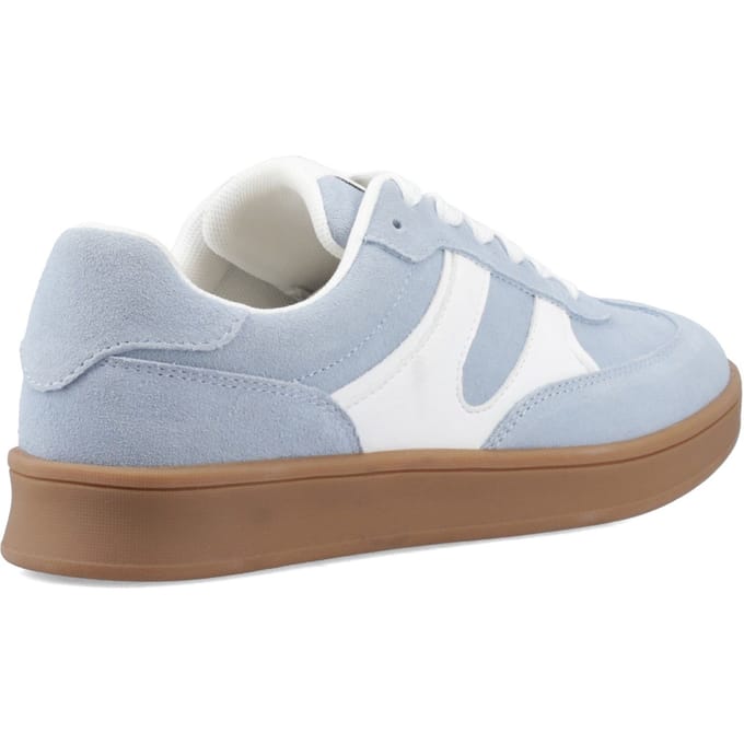 Hush Puppies Maura Suède Dames Blauwe Sneakers